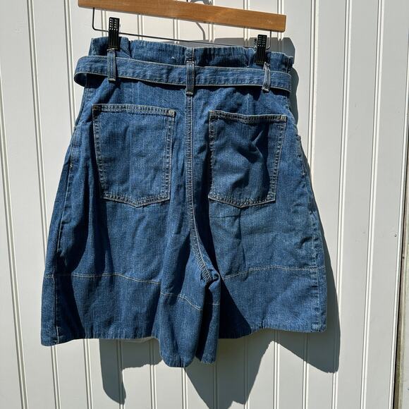 Rachel Comey Irolo Denim Shorts Wide Leg Knee Length Belted Jeans Sz 2 EUC $325 - Picture 9 of 16